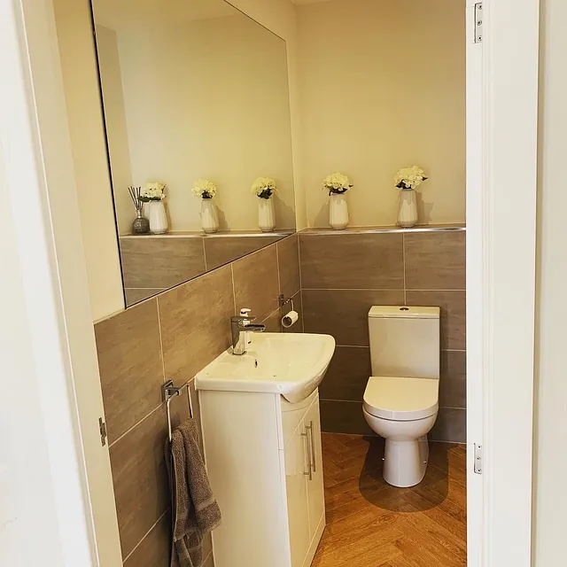 New mirror in bathroom